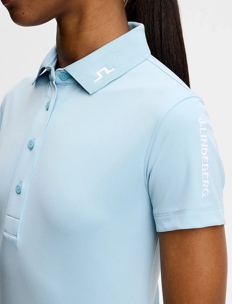 J. Lindeberg - Tour Tech Polo - oberteile & t-shirts - forget-me-not - 4