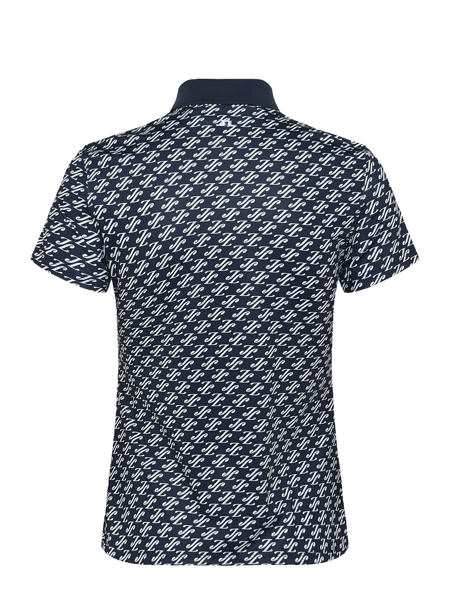 J. Lindeberg - TOUR TECH PRINT POLO - toppe & t-shirts - cardi jacquard s - jl navy - 1