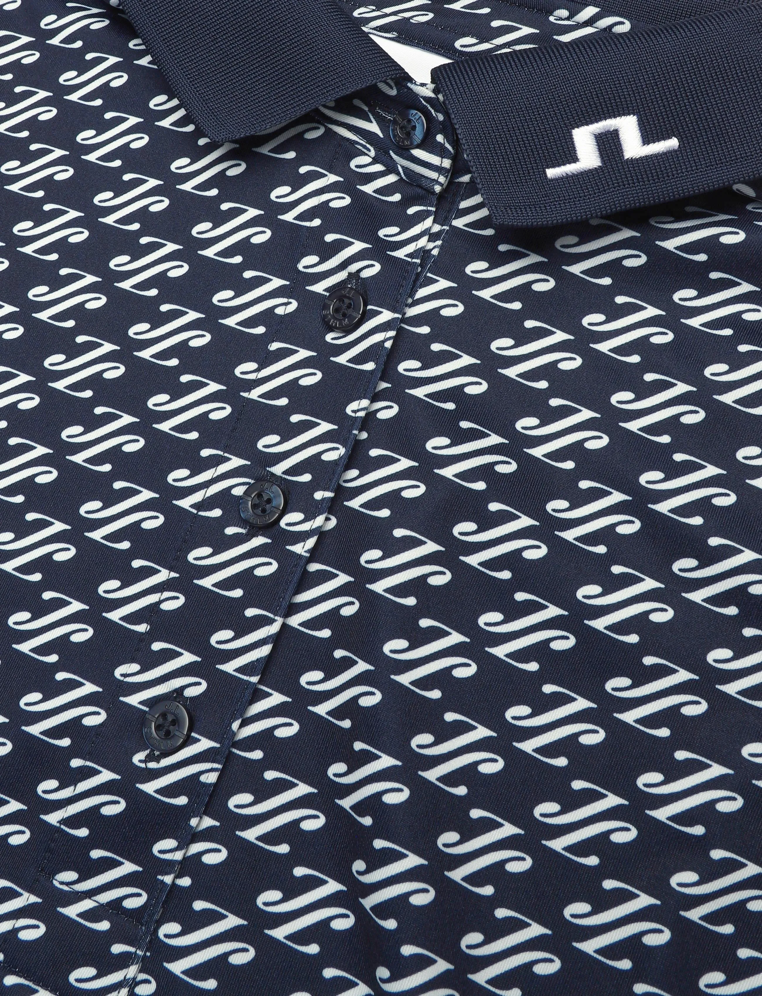 J. Lindeberg - TOUR TECH PRINT POLO - toppe & t-shirts - cardi jacquard s - jl navy - 2