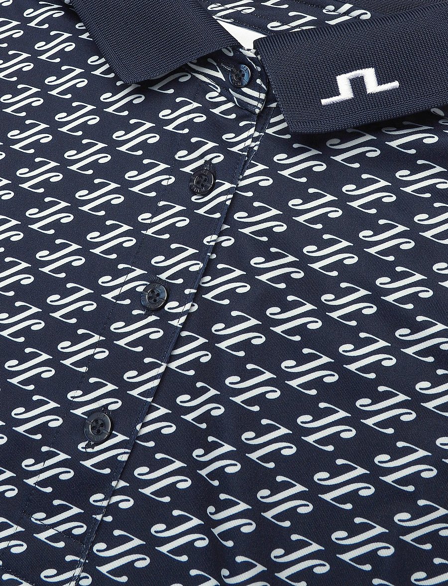 J. Lindeberg - TOUR TECH PRINT POLO - toppe & t-shirts - cardi jacquard s - jl navy - 2