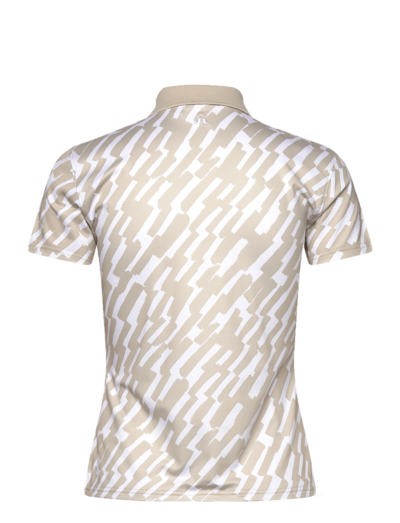 J. Lindeberg - Tour Tech Print Polo - alussärgid ja t-särgid - oak island fossil m - 2