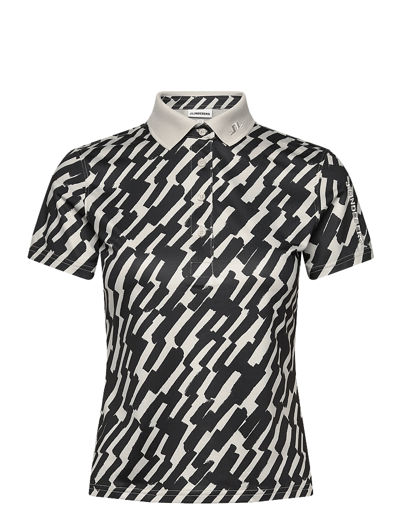 J. Lindeberg - Tour Tech Print Polo - alussärgid ja t-särgid - oak moonbeam m - 1