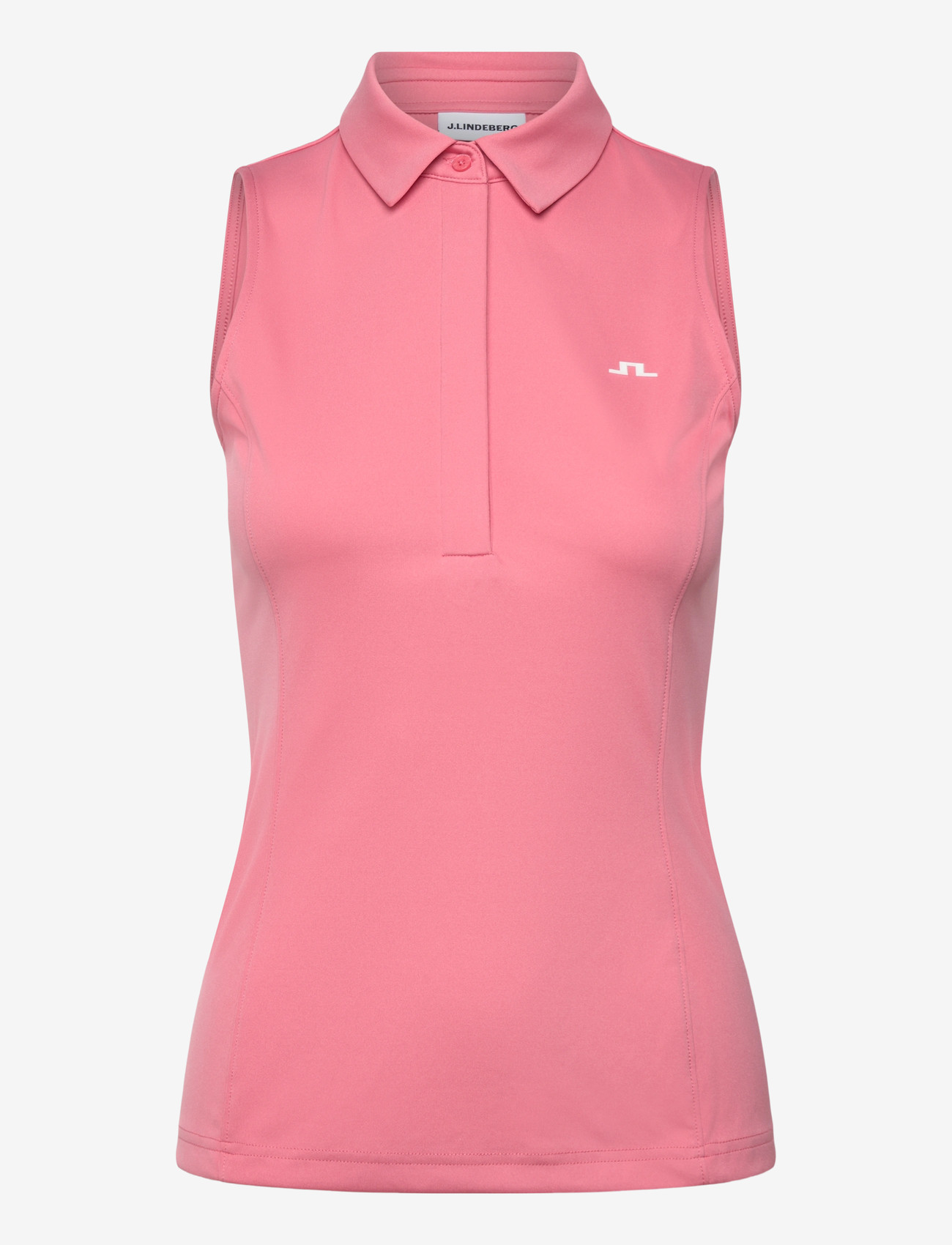 J. Lindeberg - Dena Sleeveless Polo - polos - flamingo plume - 1