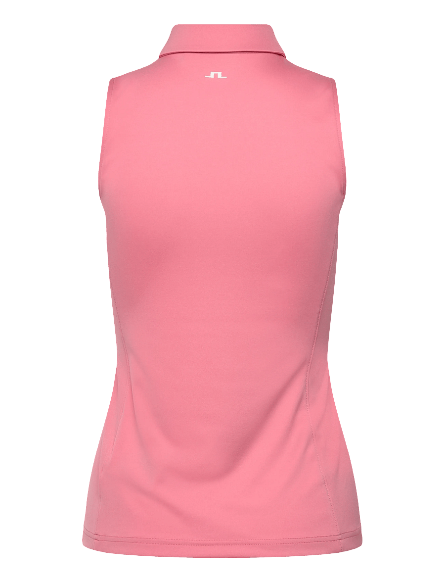 J. Lindeberg - Dena Sleeveless Polo - tank tops - flamingo plume - 2