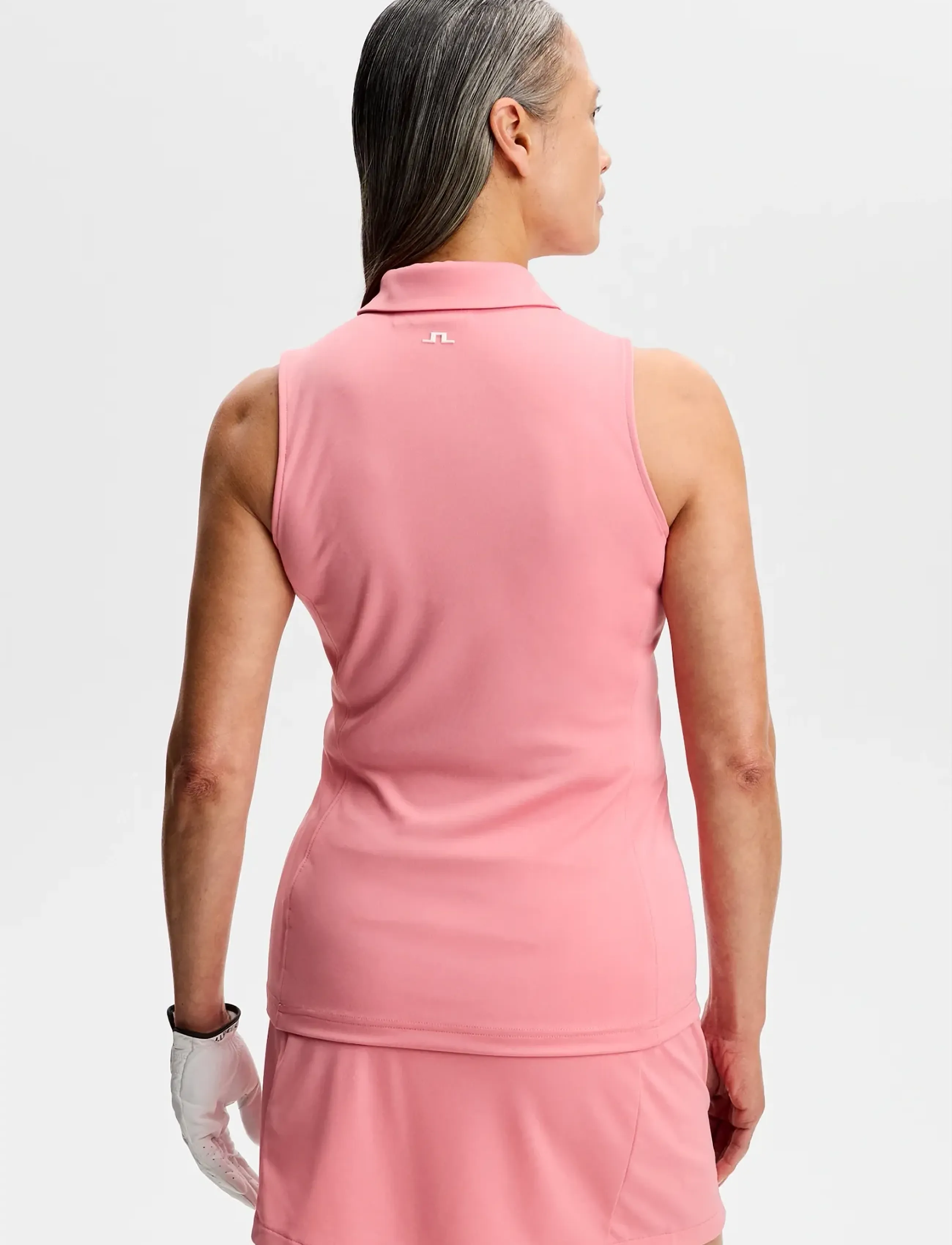 J. Lindeberg - Dena Sleeveless Polo - tank tops - flamingo plume - 3