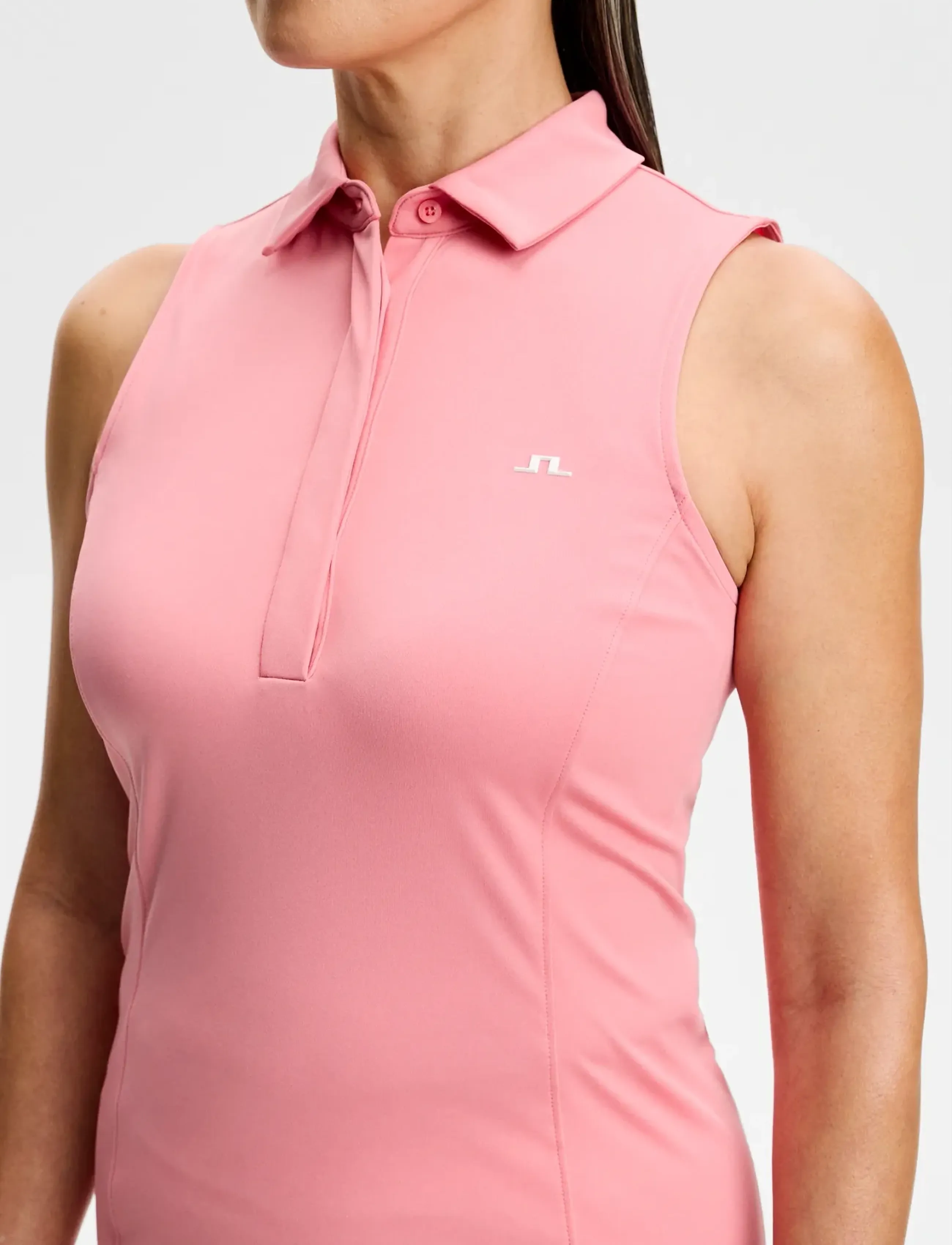 J. Lindeberg - Dena Sleeveless Polo - tank tops - flamingo plume - 5