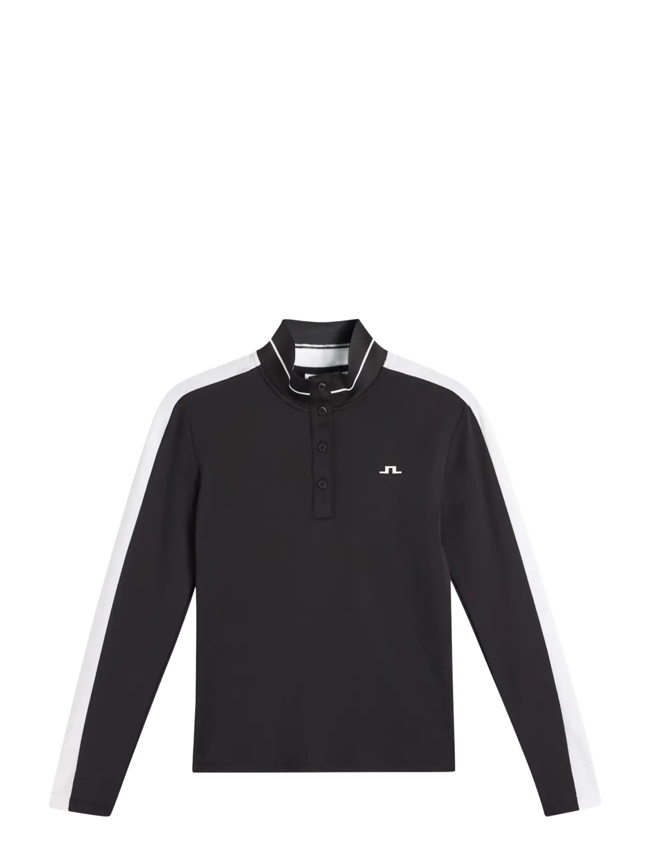 J. Lindeberg HERTTA LONG SLEEVE POLO - Kläder - BLACK / black