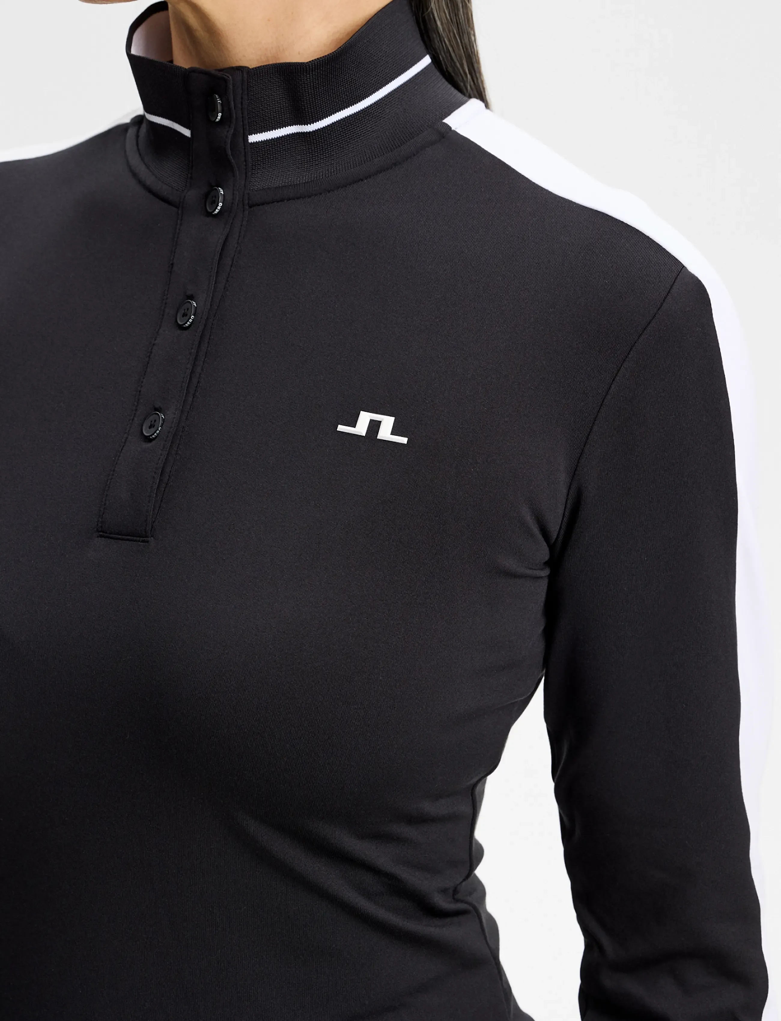 J. Lindeberg - HERTTA LONG SLEEVE POLO - långärmade tröjor - black - 5