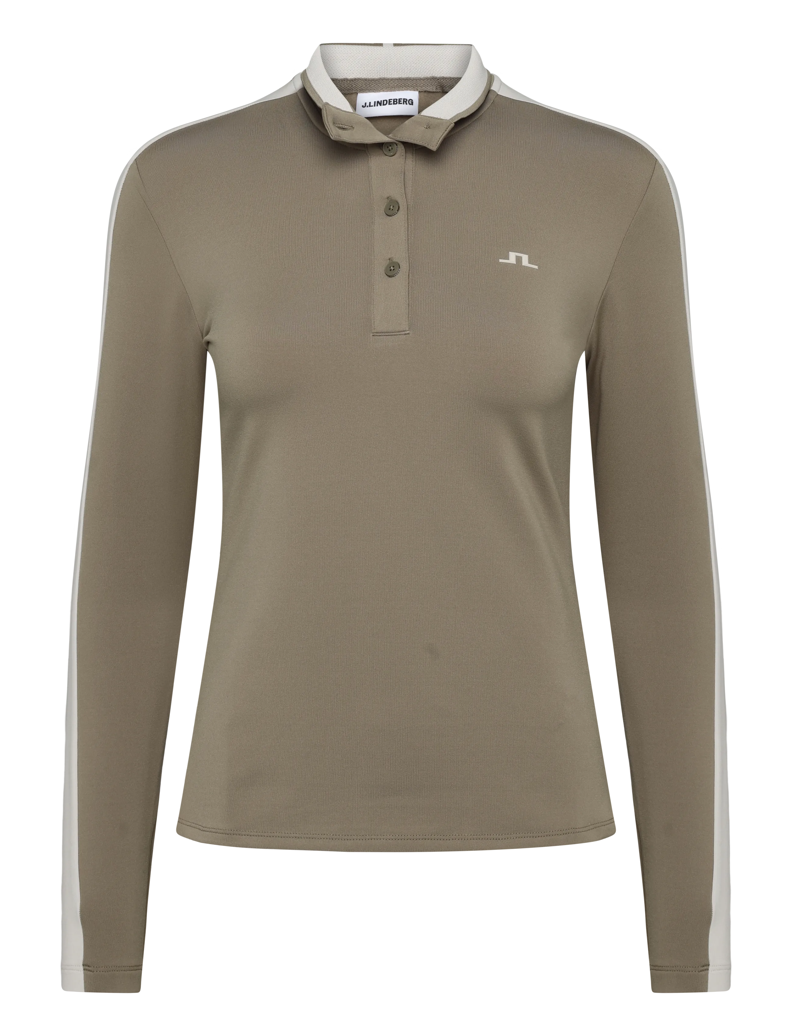 J. Lindeberg HERTTA LONG SLEEVE POLO - Tøj - BRINDLE / beige