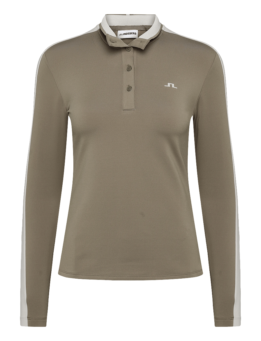 J. Lindeberg - HERTTA LONG SLEEVE POLO - pikkade varrukatega alussärgid - brindle - 1