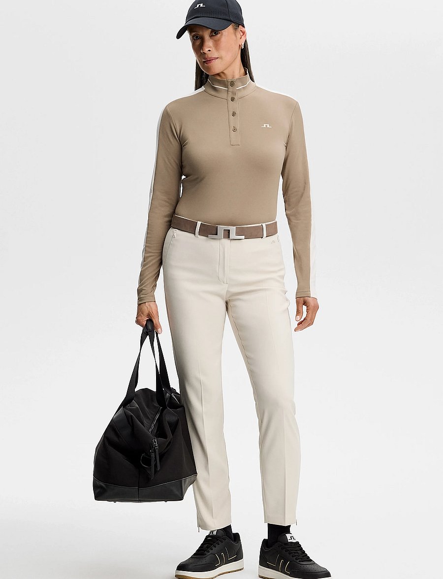 J. Lindeberg - HERTTA LONG SLEEVE POLO - langarmshirts - brindle - 3