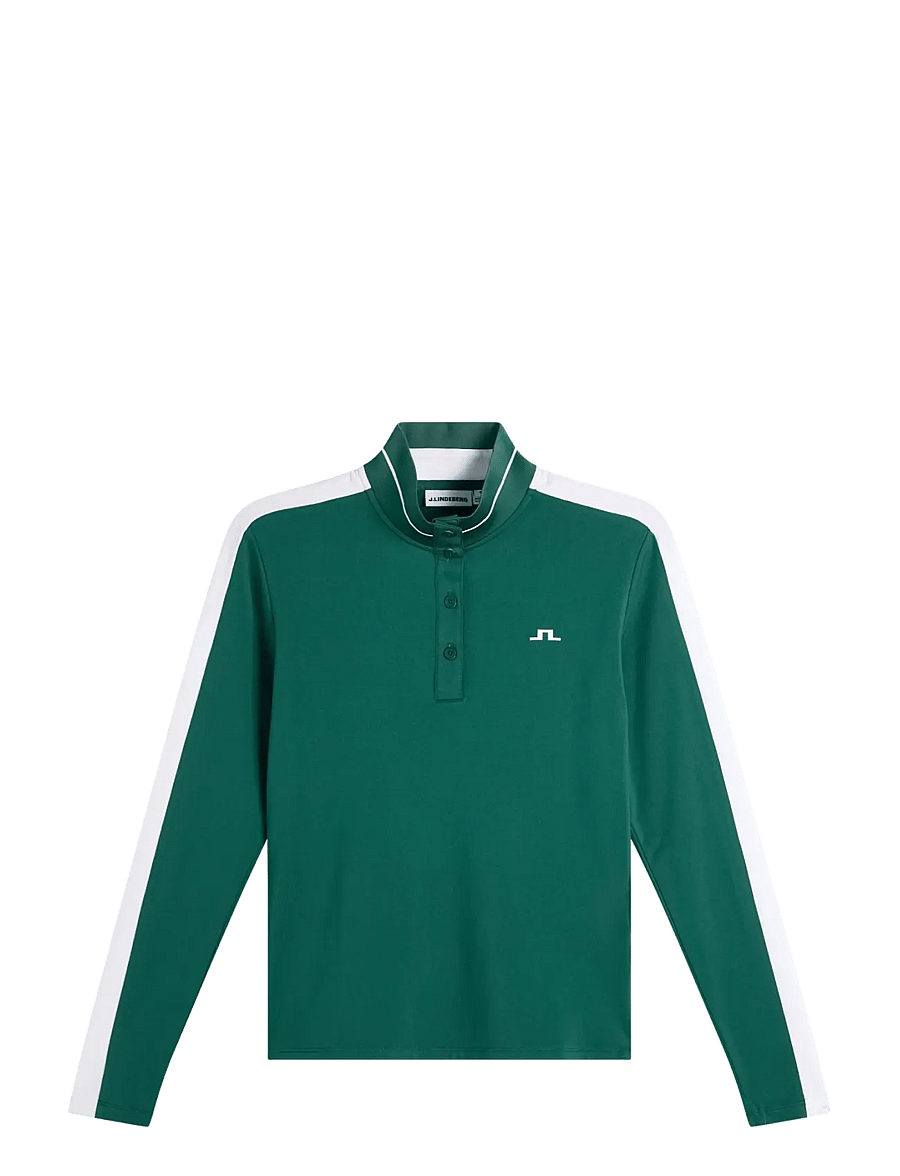 J. Lindeberg - HERTTA LONG SLEEVE POLO - långärmade tröjor - forest biome - 1