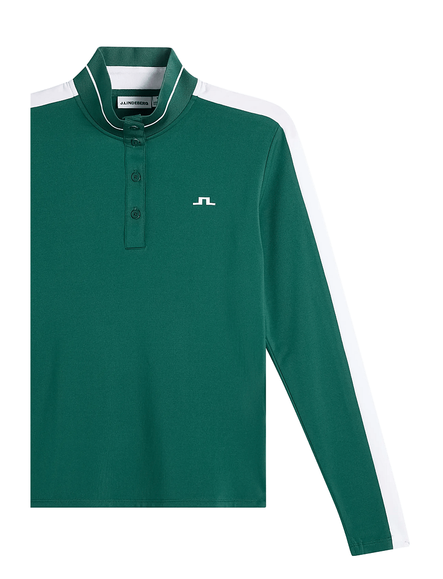 J. Lindeberg - HERTTA LONG SLEEVE POLO - långärmade tröjor - forest biome - 2