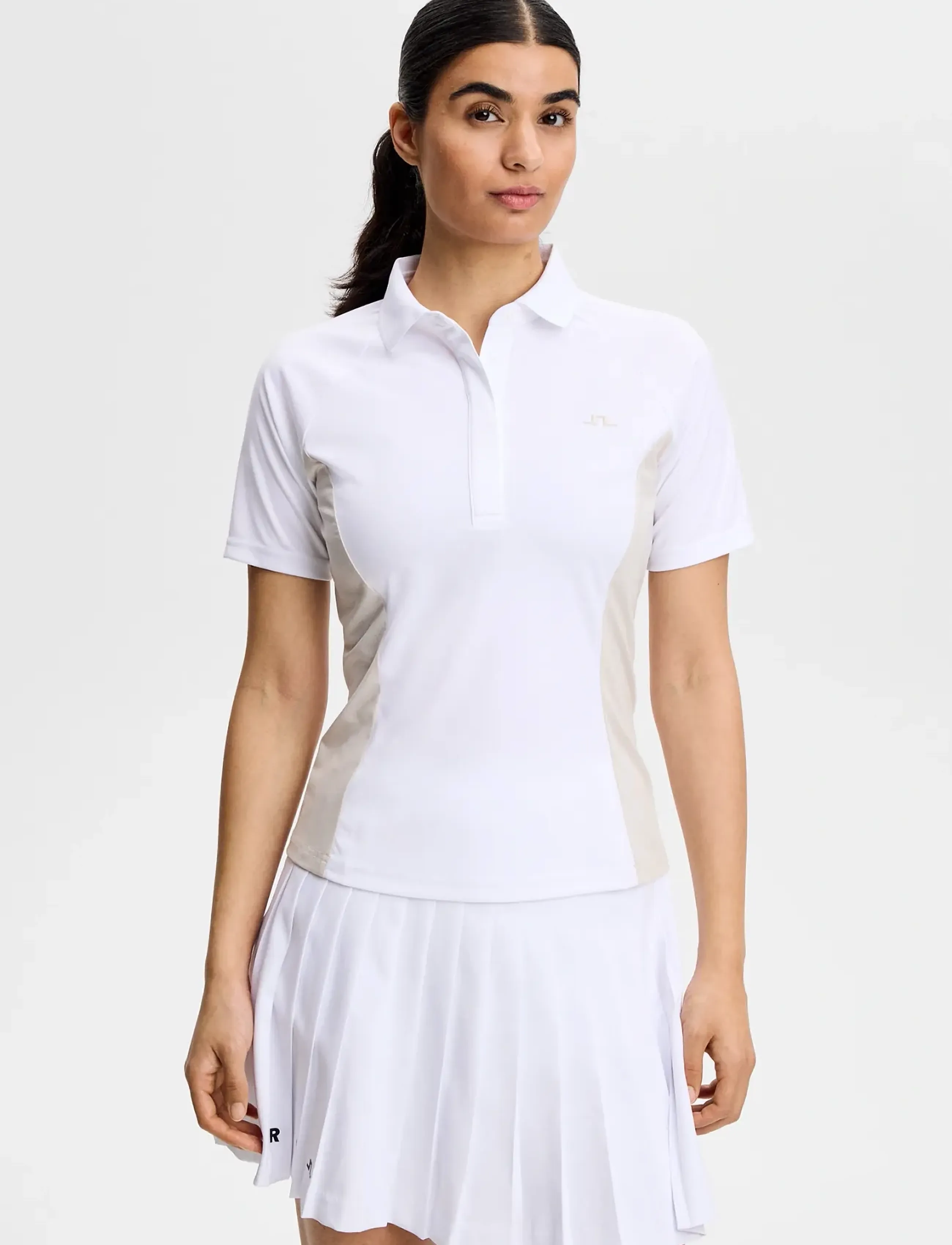 J. Lindeberg Isador Polo, L, Sports Oberteile & T-shirts, Weiß - Sport Polos, Frauen