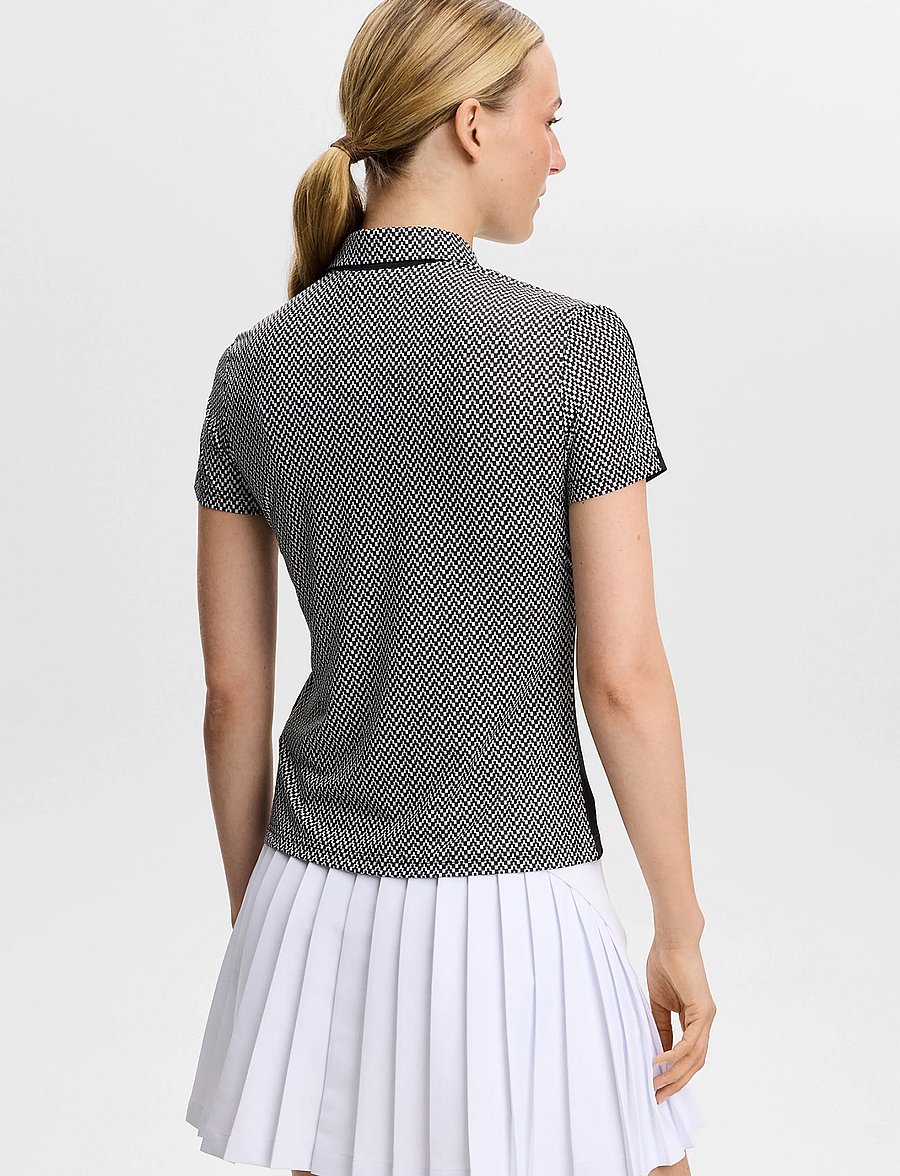 J. Lindeberg - CARA POLO PRINT - toppar & t-shirts - black - 3