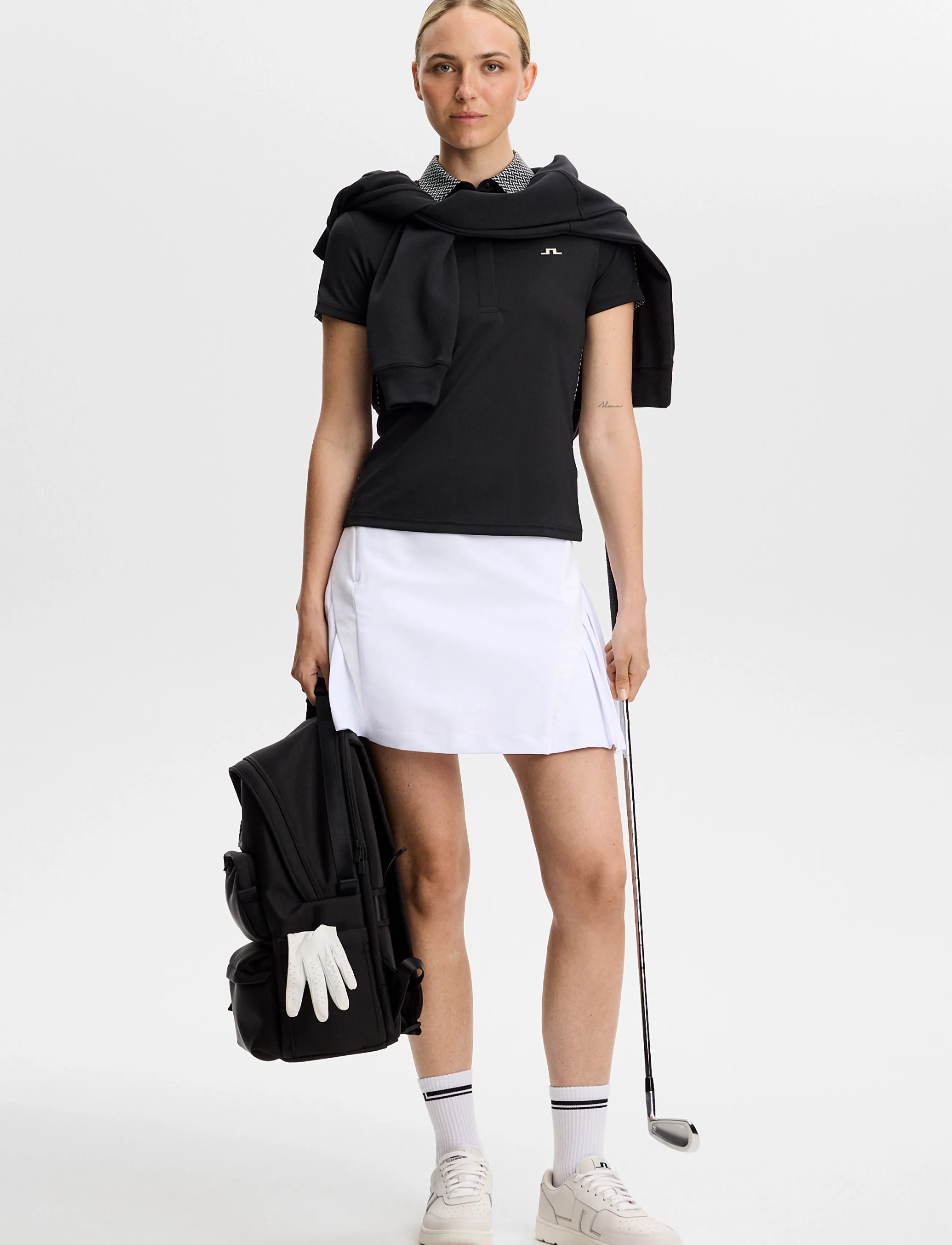 J. Lindeberg - CARA POLO PRINT - toppar & t-shirts - black - 4
