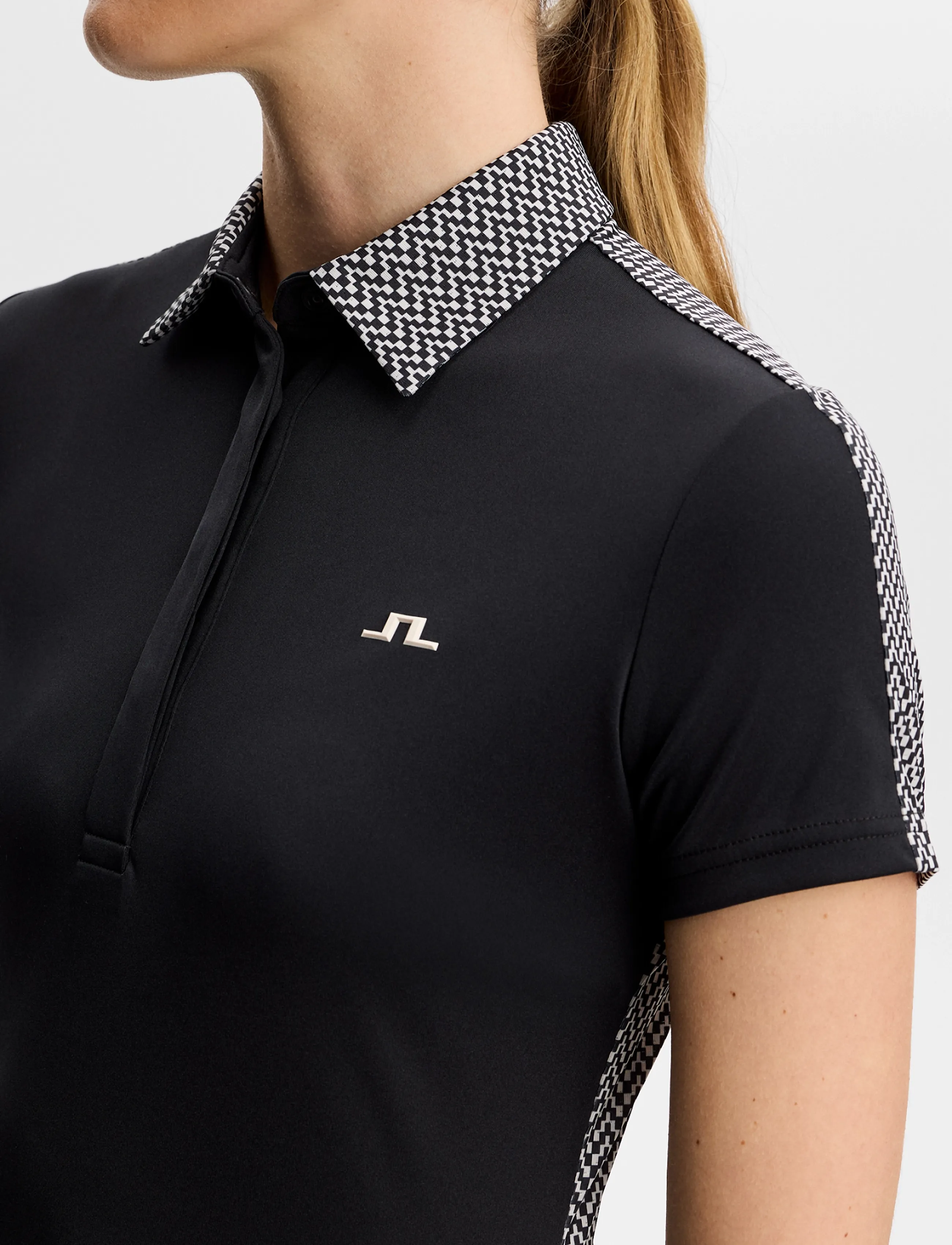 J. Lindeberg - CARA POLO PRINT - toppar & t-shirts - black - 5