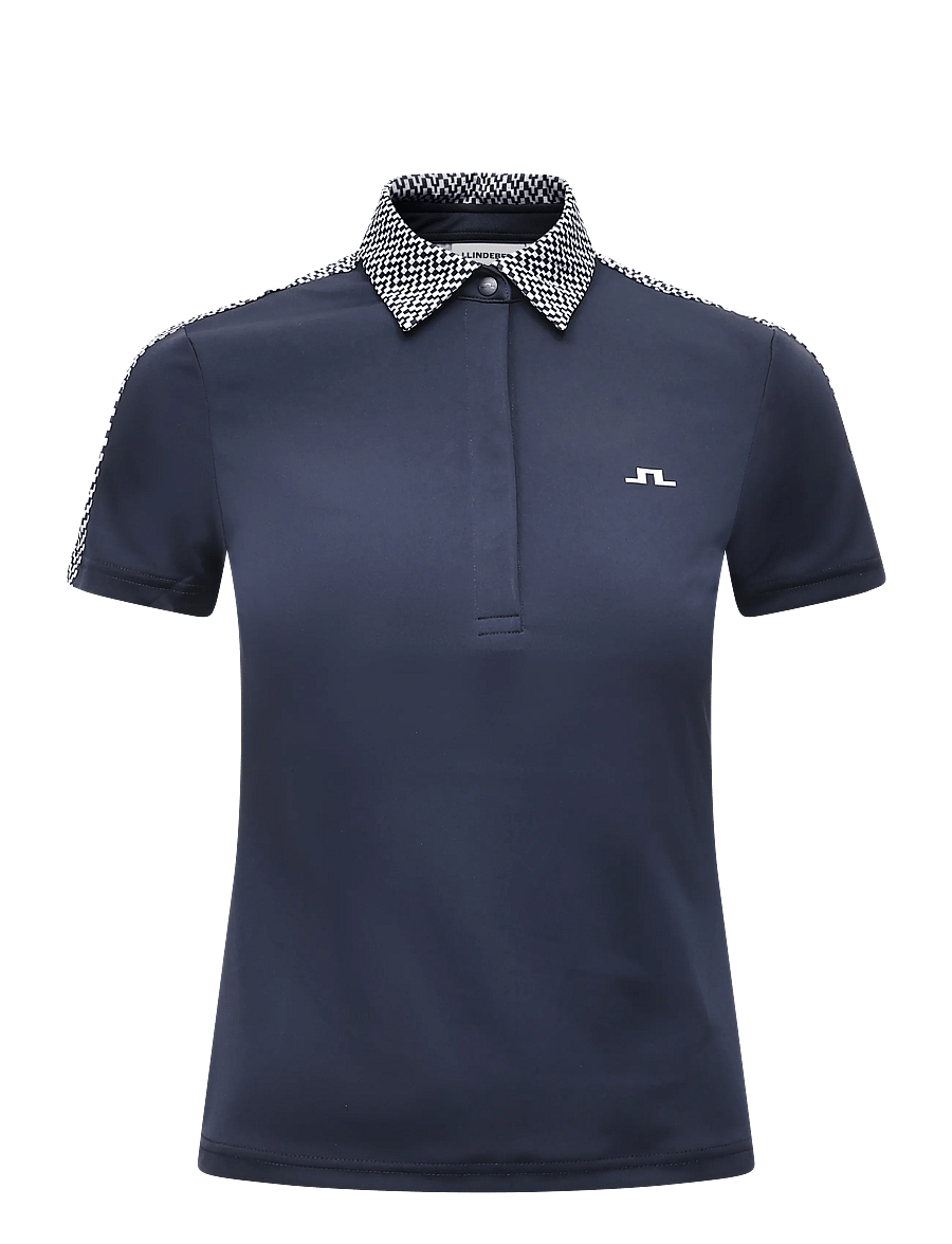 J. Lindeberg - CARA POLO PRINT - toppe & t-shirts - jl navy - 0