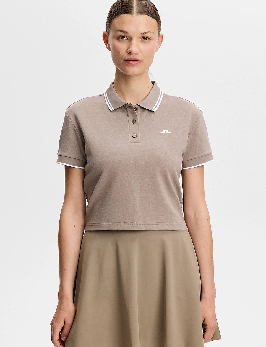 J. Lindeberg - CLARIS POLO - crop-tops - brindle - 0