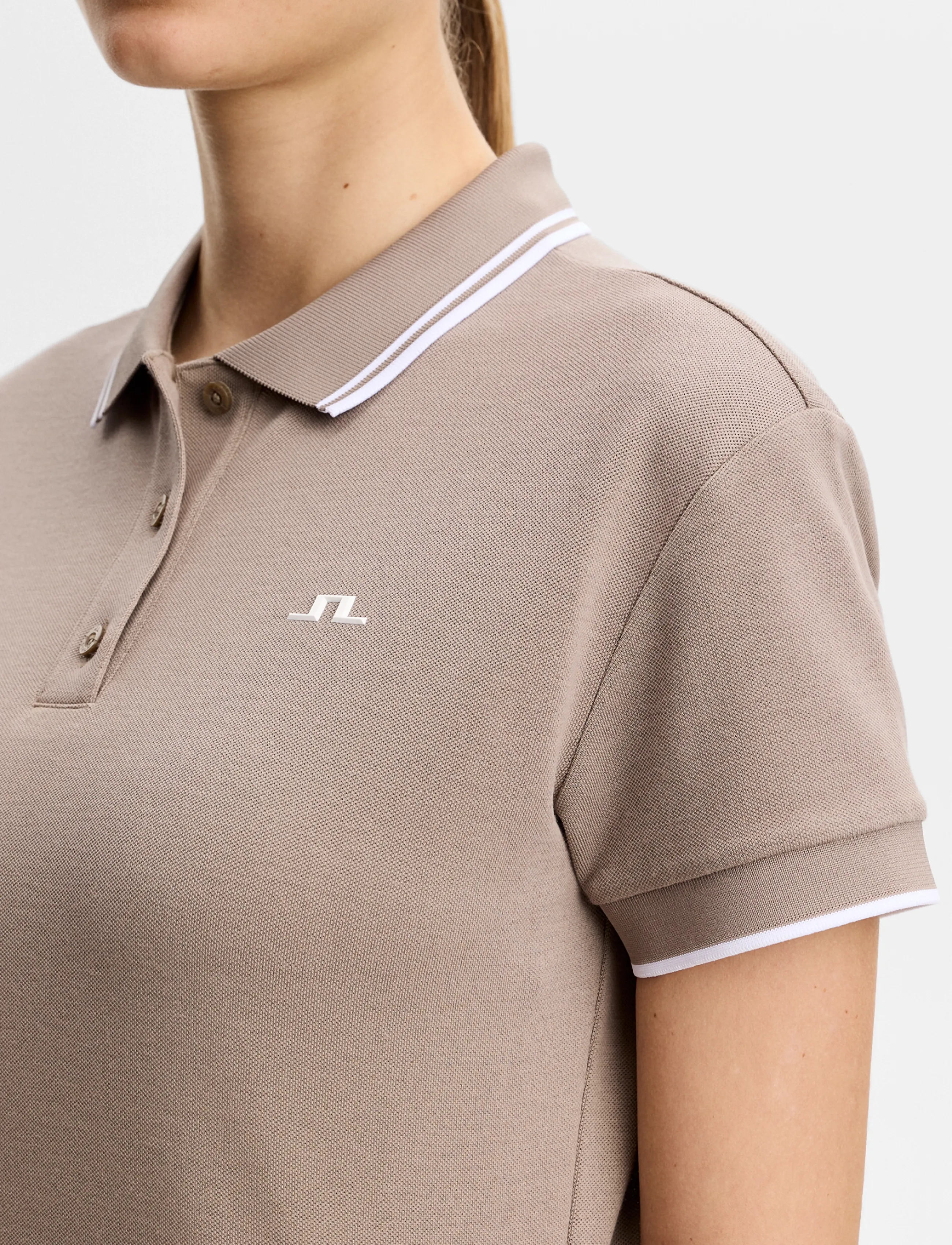 J. Lindeberg - CLARIS POLO - crop-tops - brindle - 5
