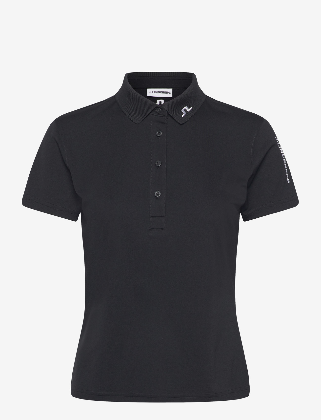 J. Lindeberg - Tour Tech Polo - toppar & t-shirts - black - 1