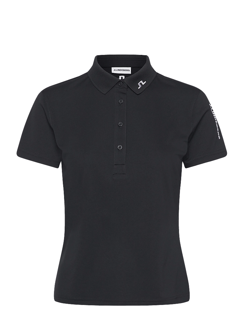 J. Lindeberg - Tour Tech Polo - toppar & t-shirts - black - 1