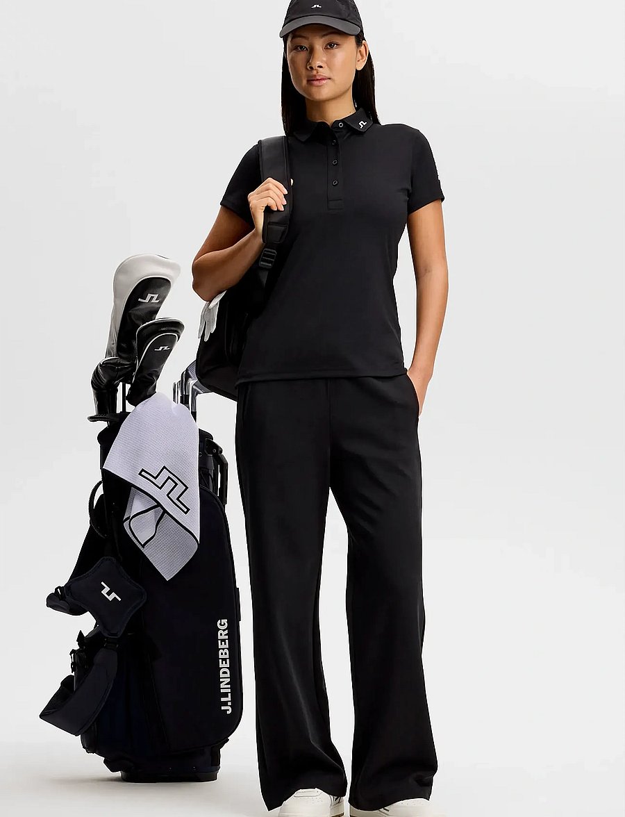 J. Lindeberg - Tour Tech Polo - toppe & t-shirts - black - 4