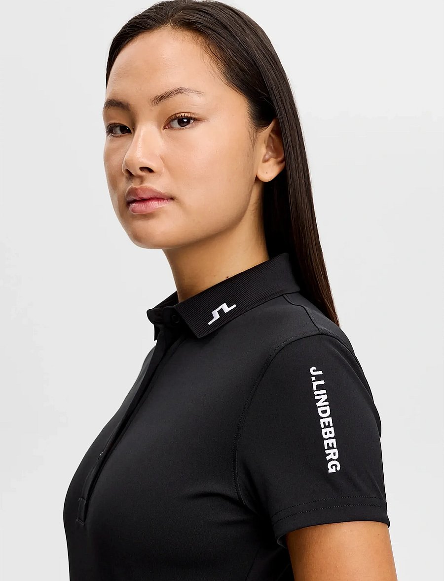 J. Lindeberg - Tour Tech Polo - toppe & t-shirts - black - 5