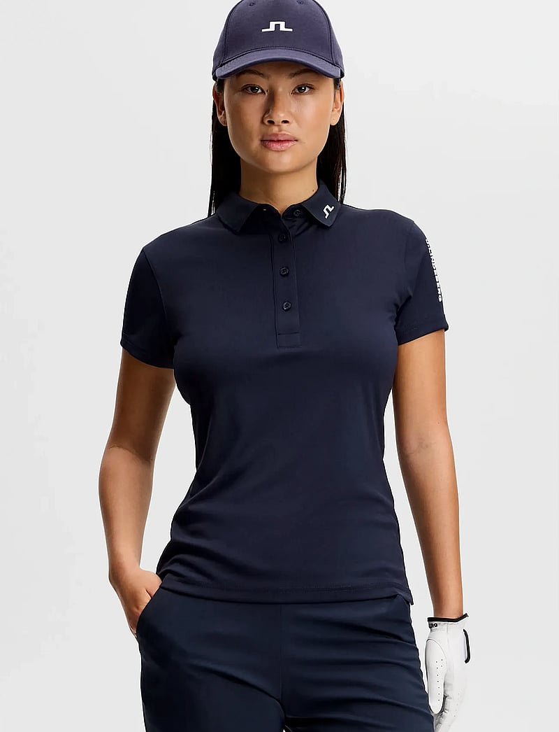 J. Lindeberg - Tour Tech Polo - toppar & t-shirts - jl navy - 0