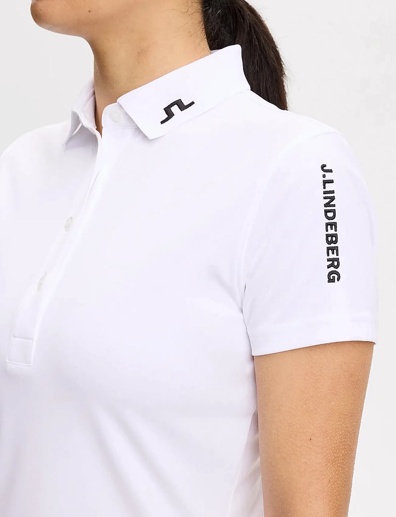 J. Lindeberg - Tour Tech Polo - toppar & t-shirts - white - 3