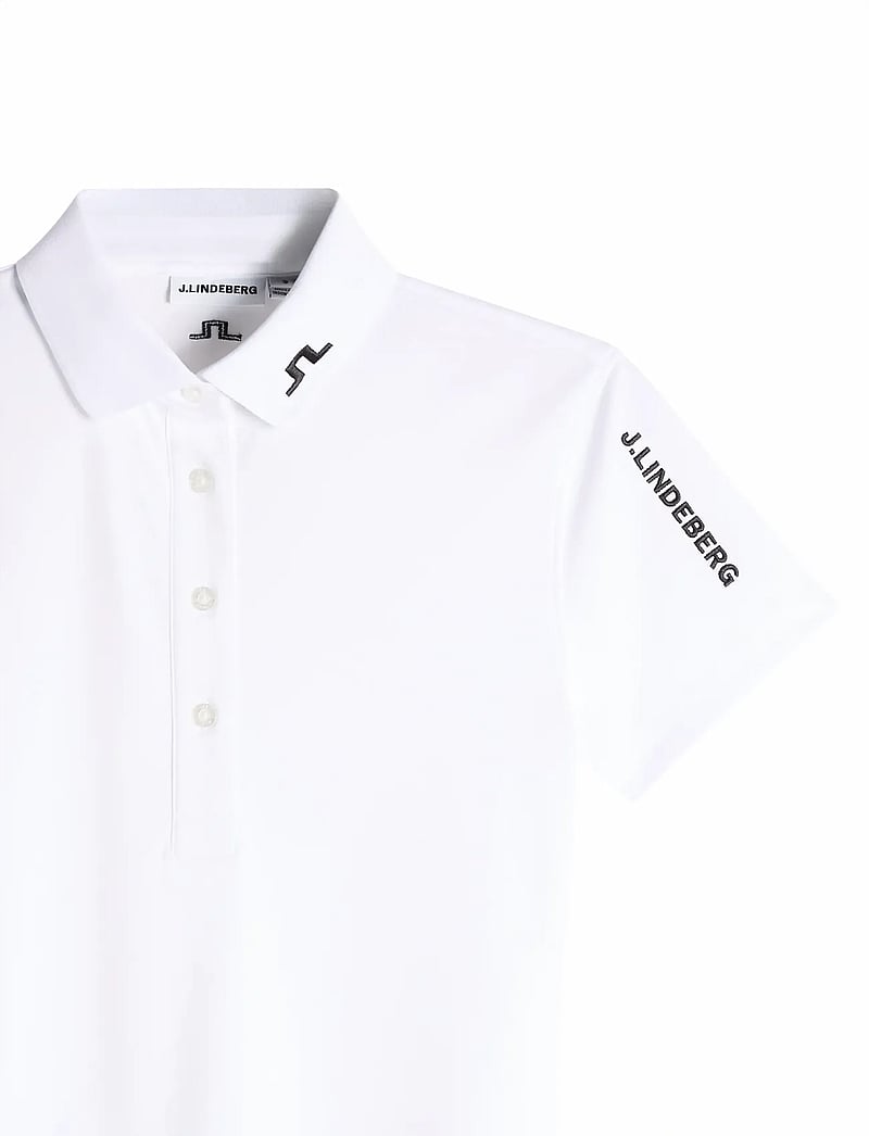 J. Lindeberg - Tour Tech Polo - toppar & t-shirts - white - 4