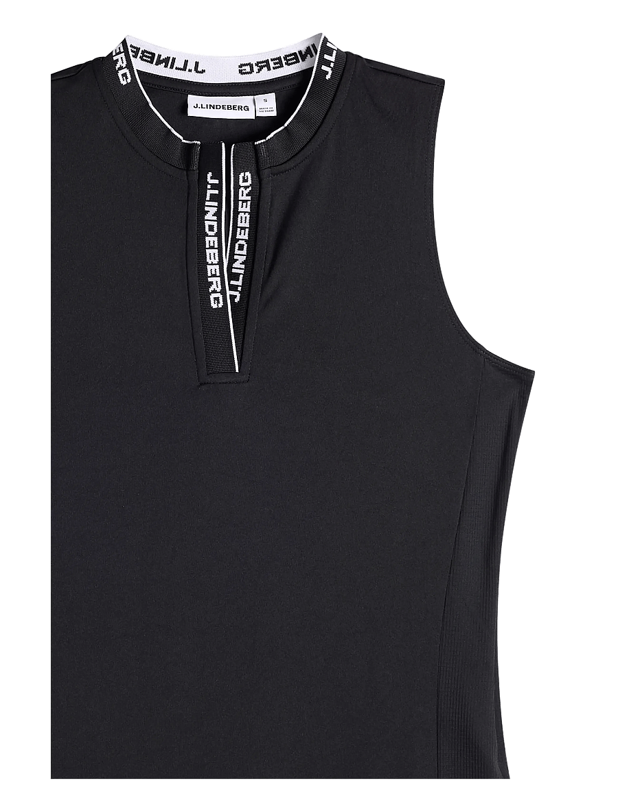 J. Lindeberg - LEYA SLEEVELESS TOP - Õlapaeltega pluusid - black - 2