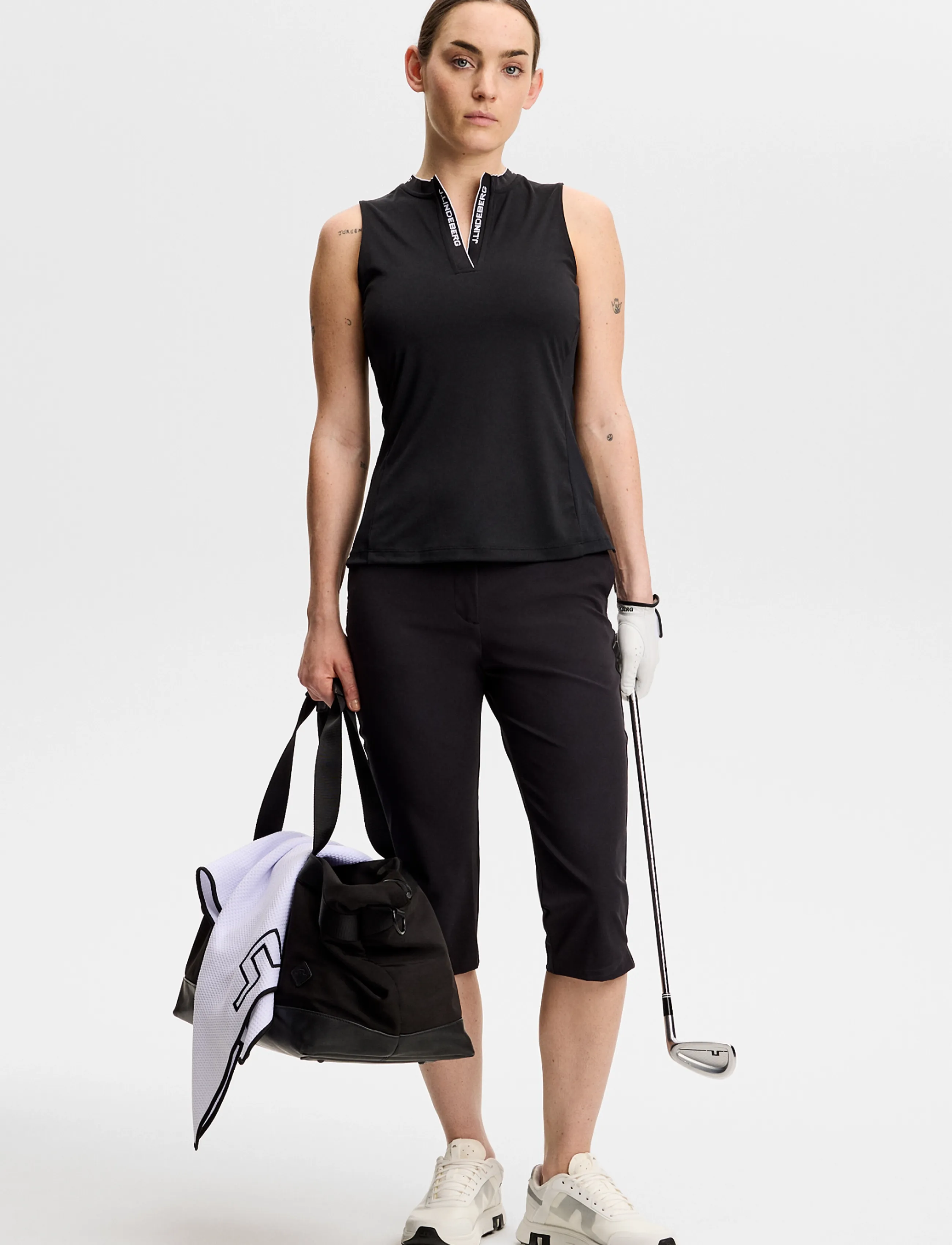 J. Lindeberg - LEYA SLEEVELESS TOP - Õlapaeltega pluusid - black - 4