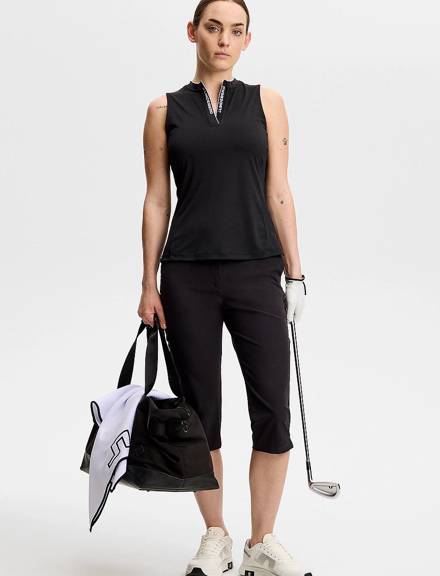 J. Lindeberg - LEYA SLEEVELESS TOP - Õlapaeltega pluusid - black - 4