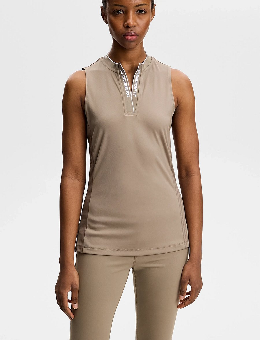 J. Lindeberg - LEYA SLEEVELESS TOP - tank tops - brindle - 0