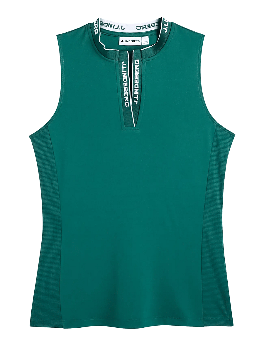 J. Lindeberg - LEYA SLEEVELESS TOP - toppar & t-shirts - forest biome - 0
