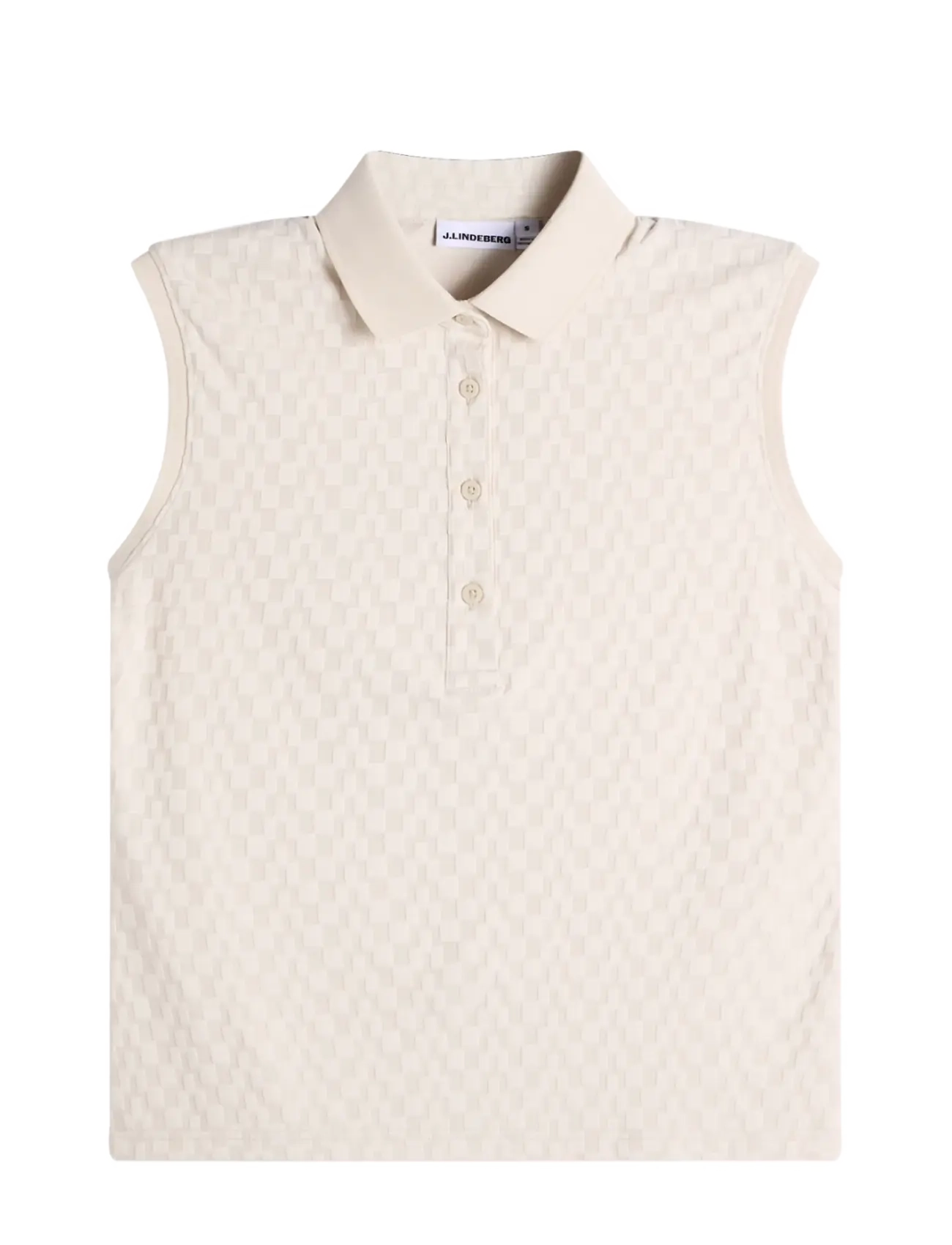 J. Lindeberg DANI SLEEVELESS POLO - Överdelar - MOONBEAM / cream