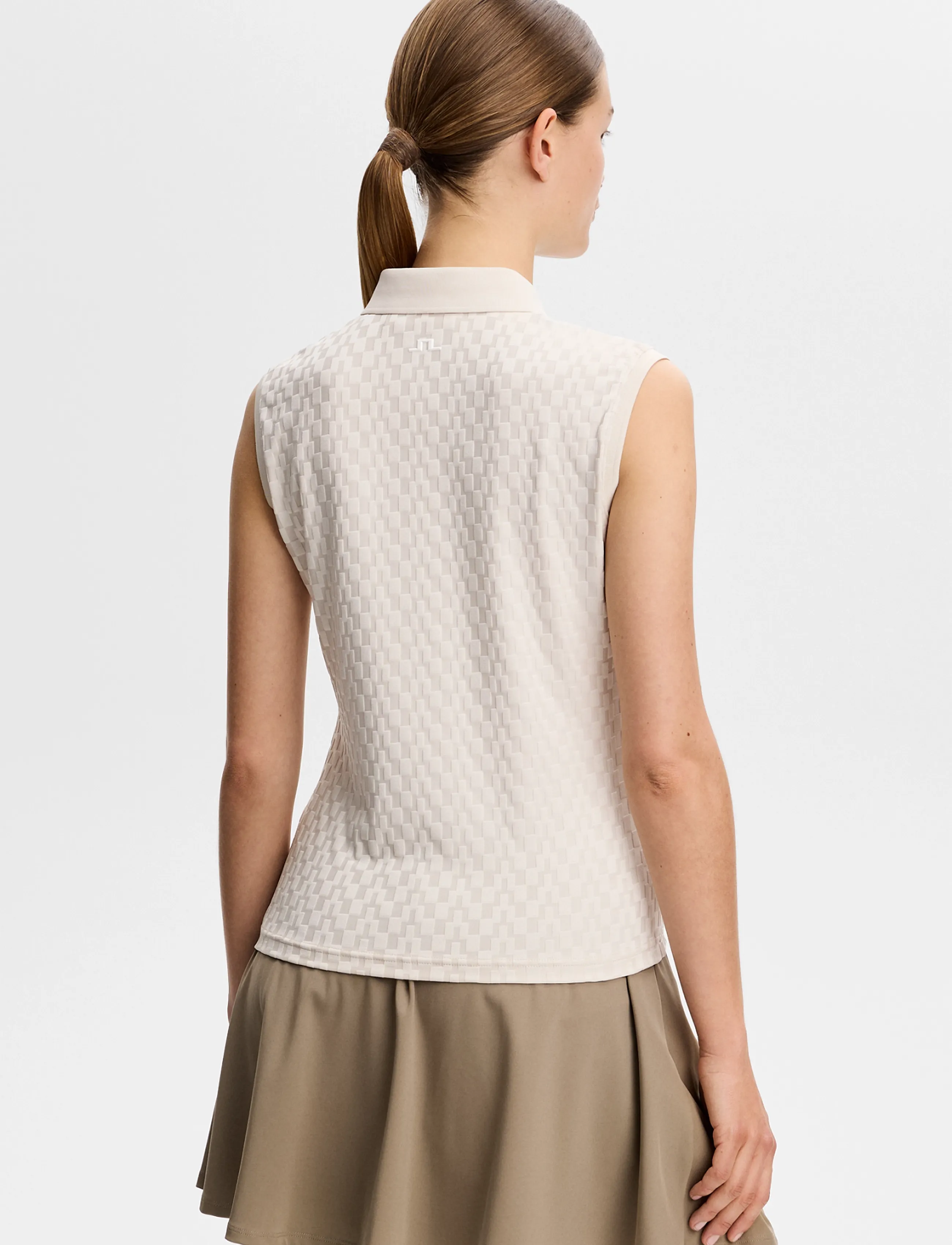 J. Lindeberg - DANI SLEEVELESS POLO - moonbeam - 2