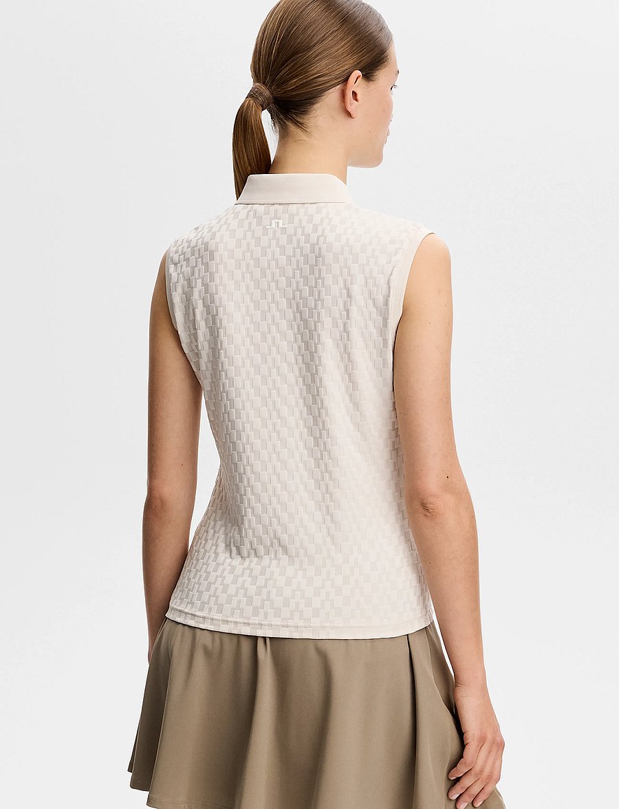 J. Lindeberg - DANI SLEEVELESS POLO - toppe & t-shirts - moonbeam - 2