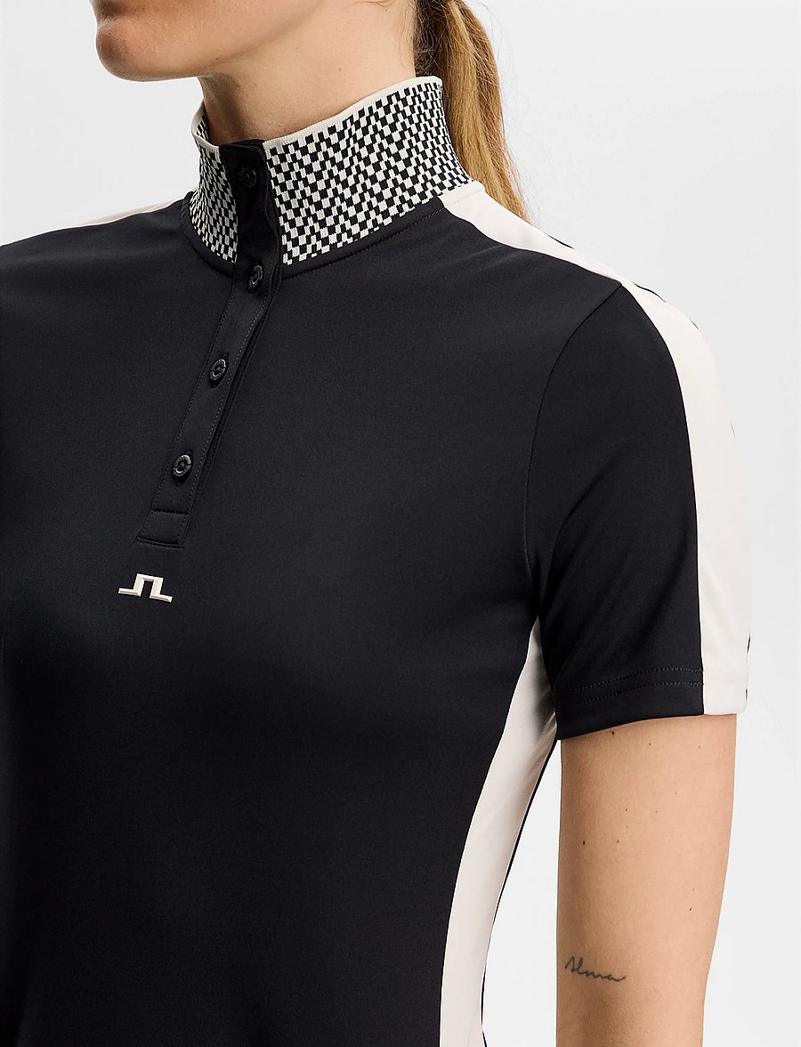 J. Lindeberg - PIP POLO - toppar & t-shirts - black - 4