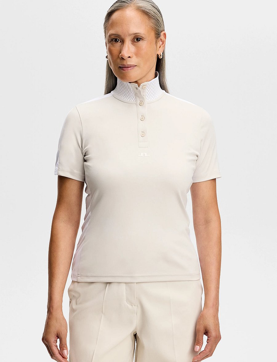 J. Lindeberg - PIP POLO - oberteile & t-shirts - moonbeam - 0