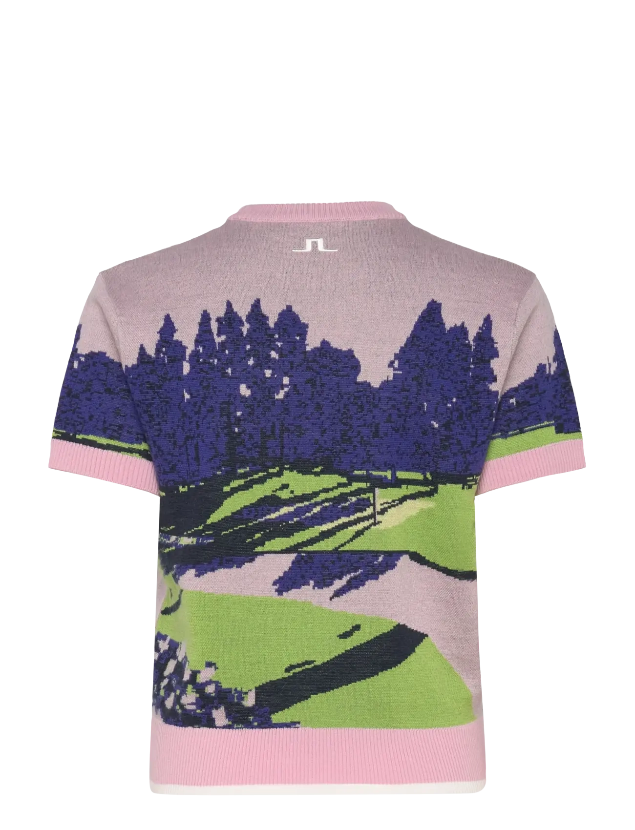 J. Lindeberg - Nico Knitted Top - tops - watercolor jacquard pink - 2