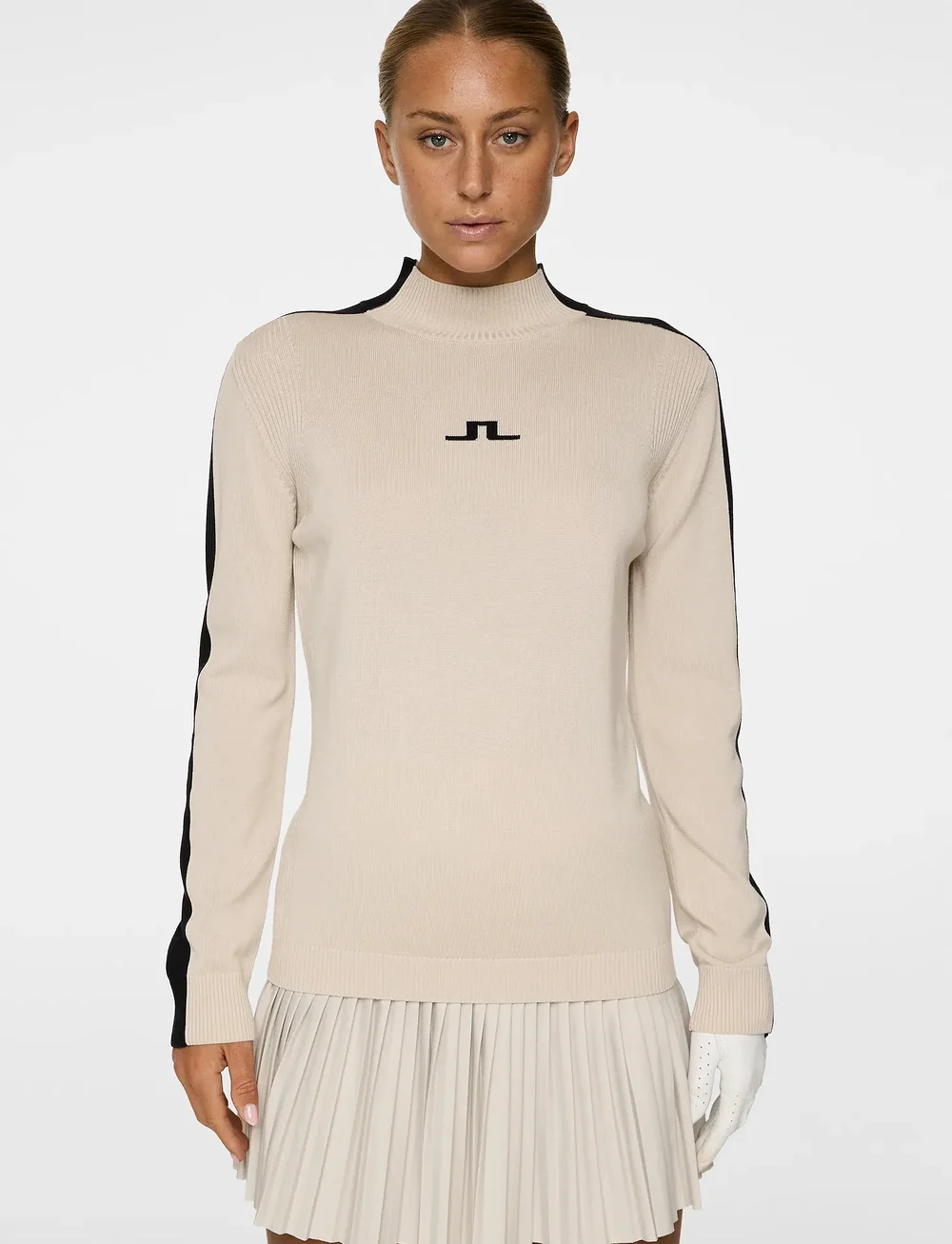 J. Lindeberg - Adeline Knitted Sweater - rullekraver - moonbeam - 0