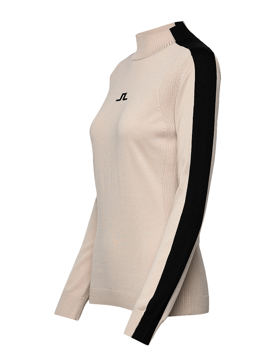 J. Lindeberg - Adeline Knitted Sweater - rullekraver - moonbeam - 3