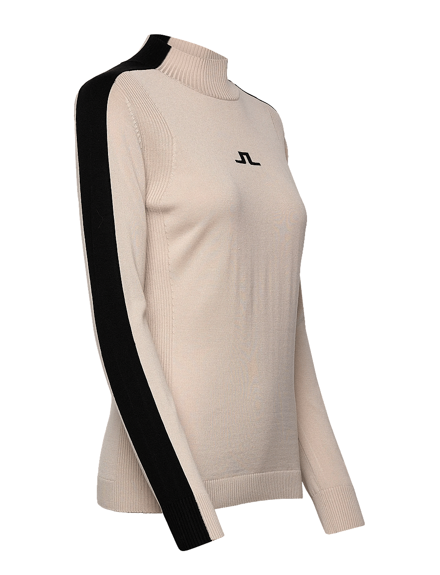J. Lindeberg - Adeline Knitted Sweater - rullekraver - moonbeam - 4