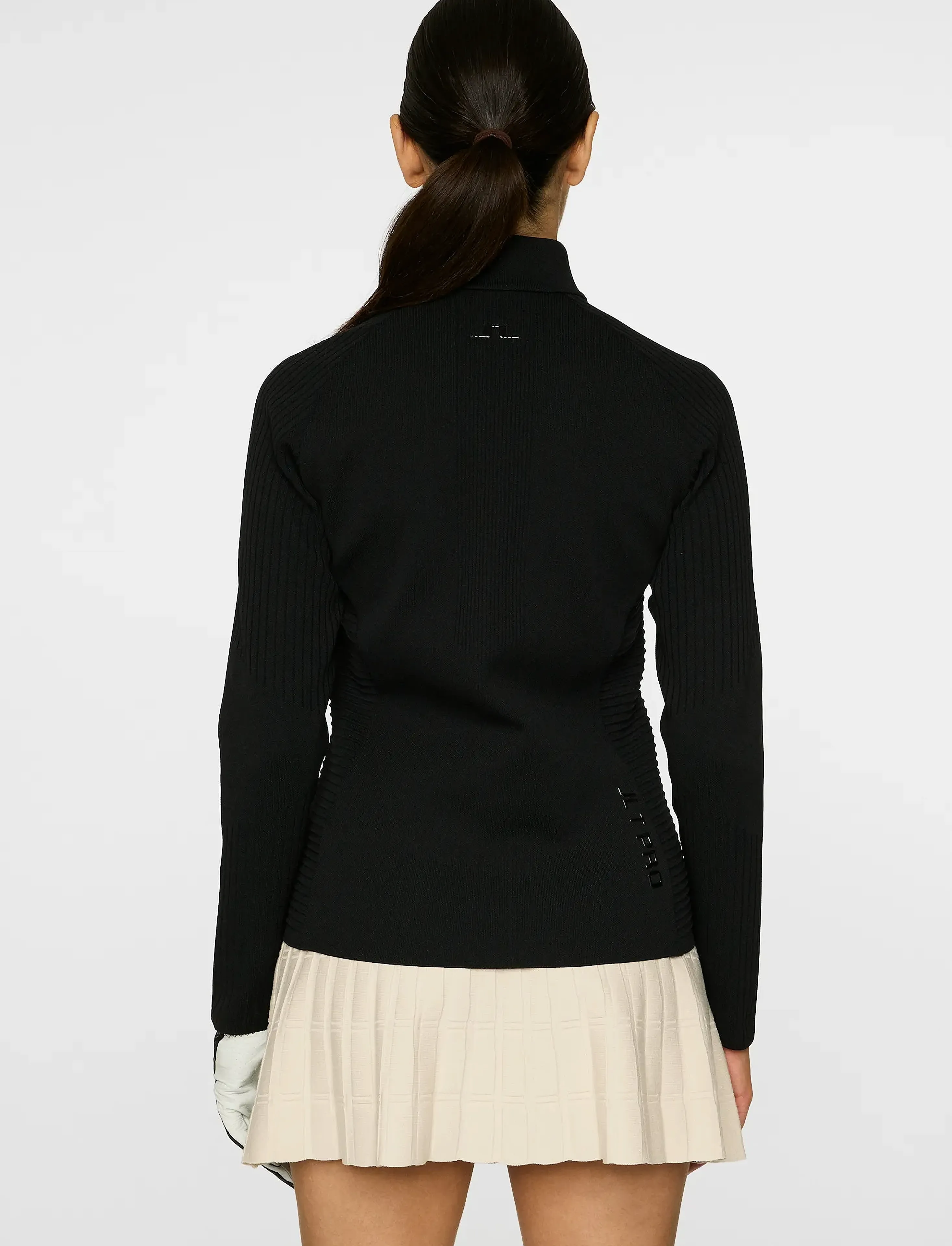 J. Lindeberg - Wendy Tech Knit Zip Sweater - black - 3