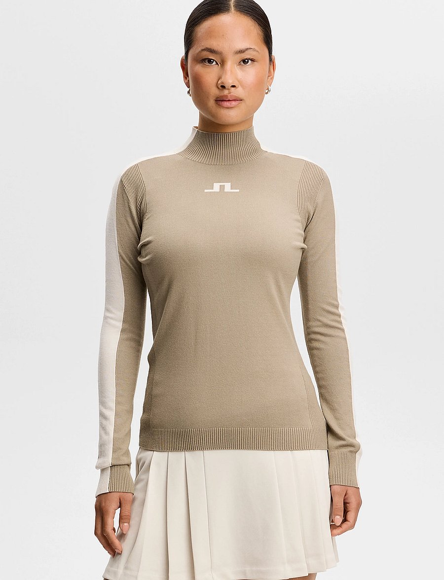 J. Lindeberg - ADIA KNITTED SWEATER - sweatshirts - brindle - 0