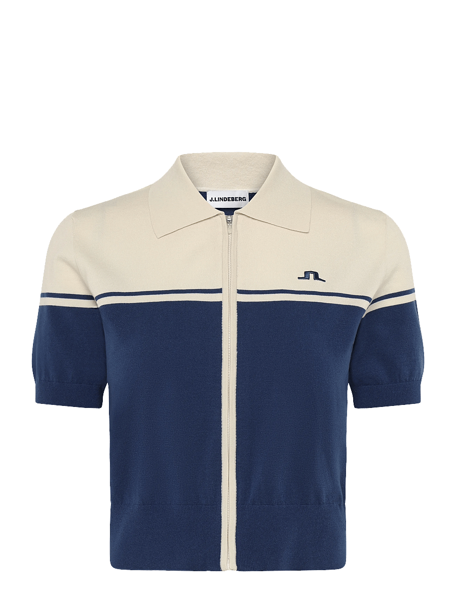J. Lindeberg - Mia Knitted Zip Cardigan - estate blue - 1
