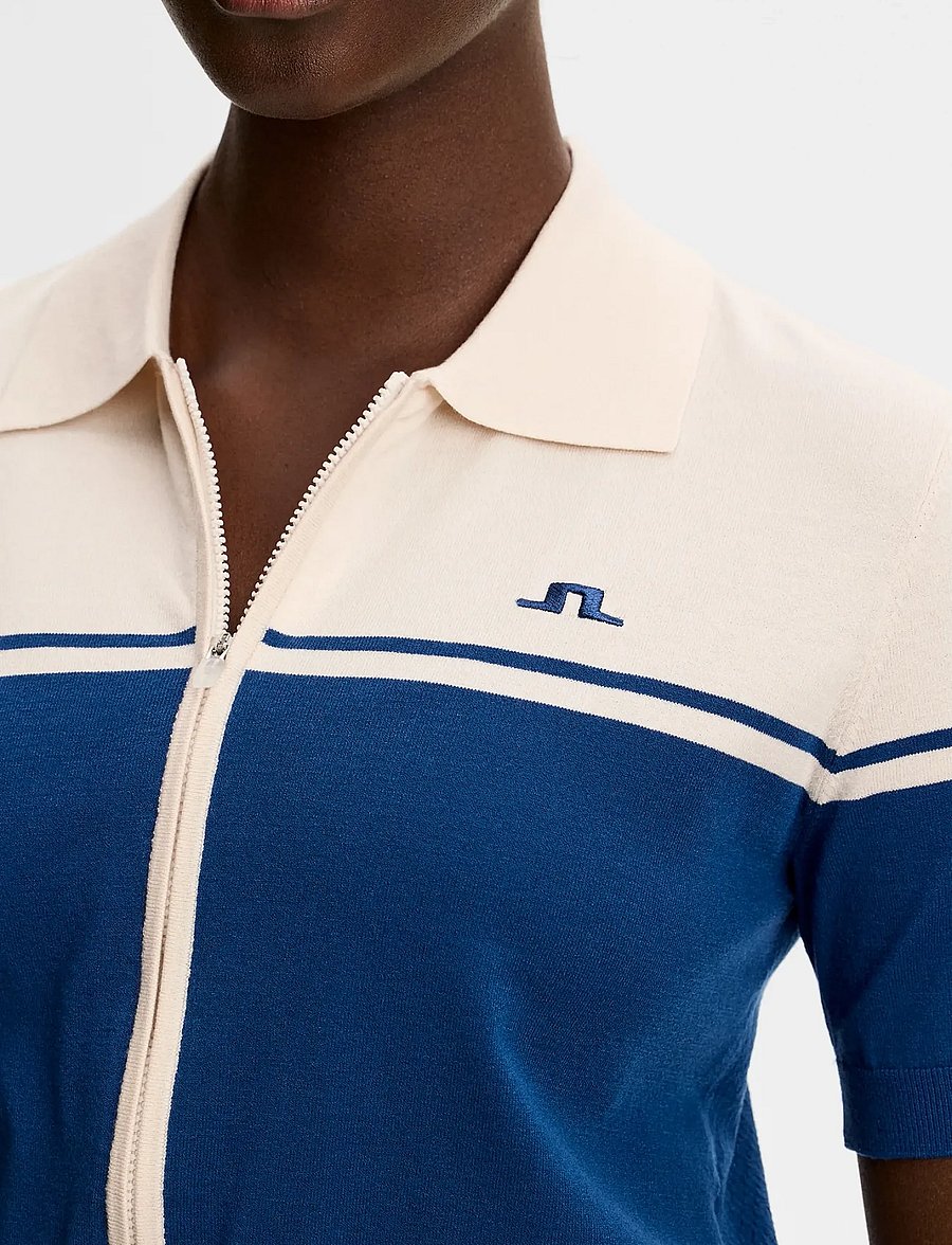 J. Lindeberg - Mia Knitted Zip Cardigan - estate blue - 4