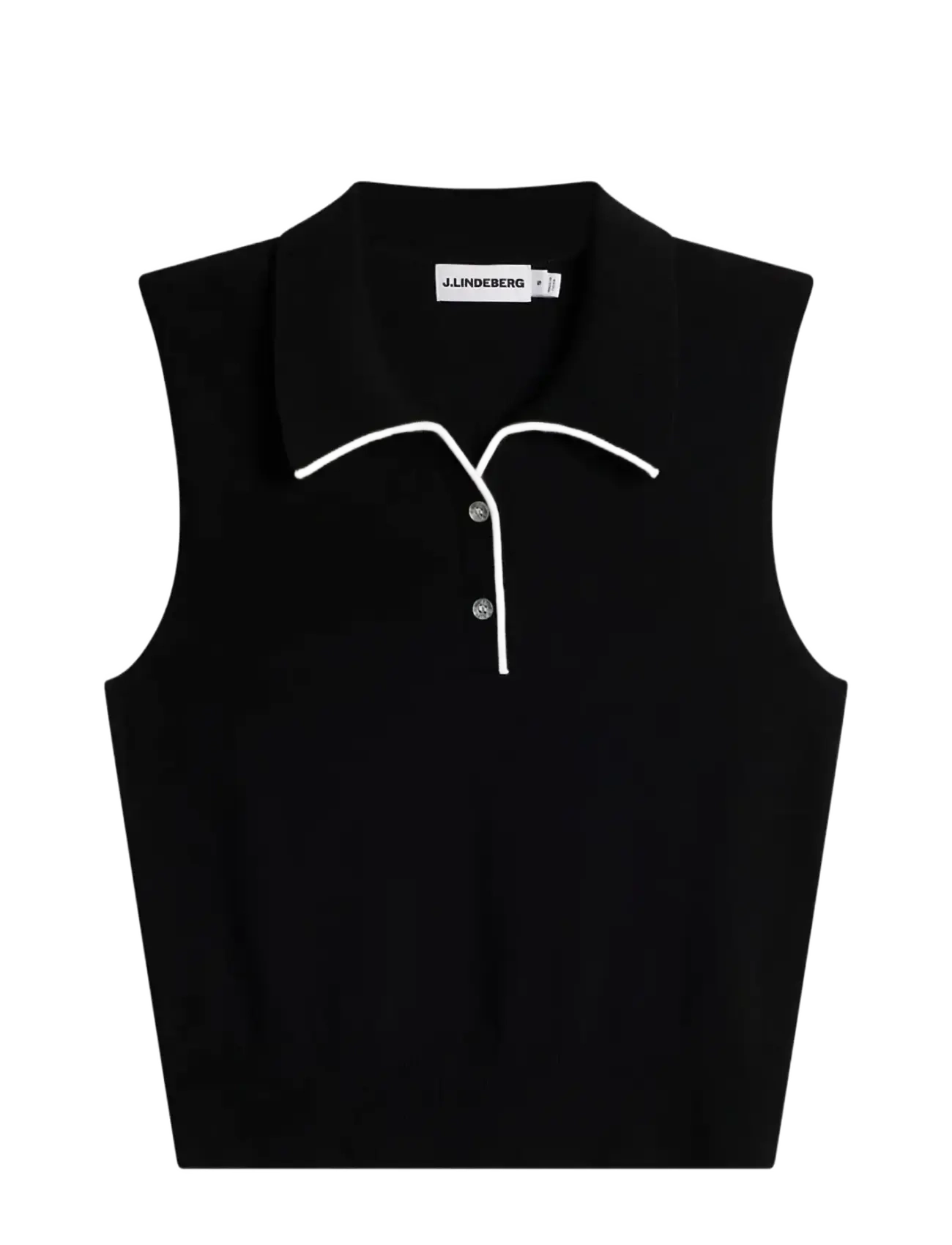 J. Lindeberg 30Y Becca Knit Polo - Riided - BLACK / black